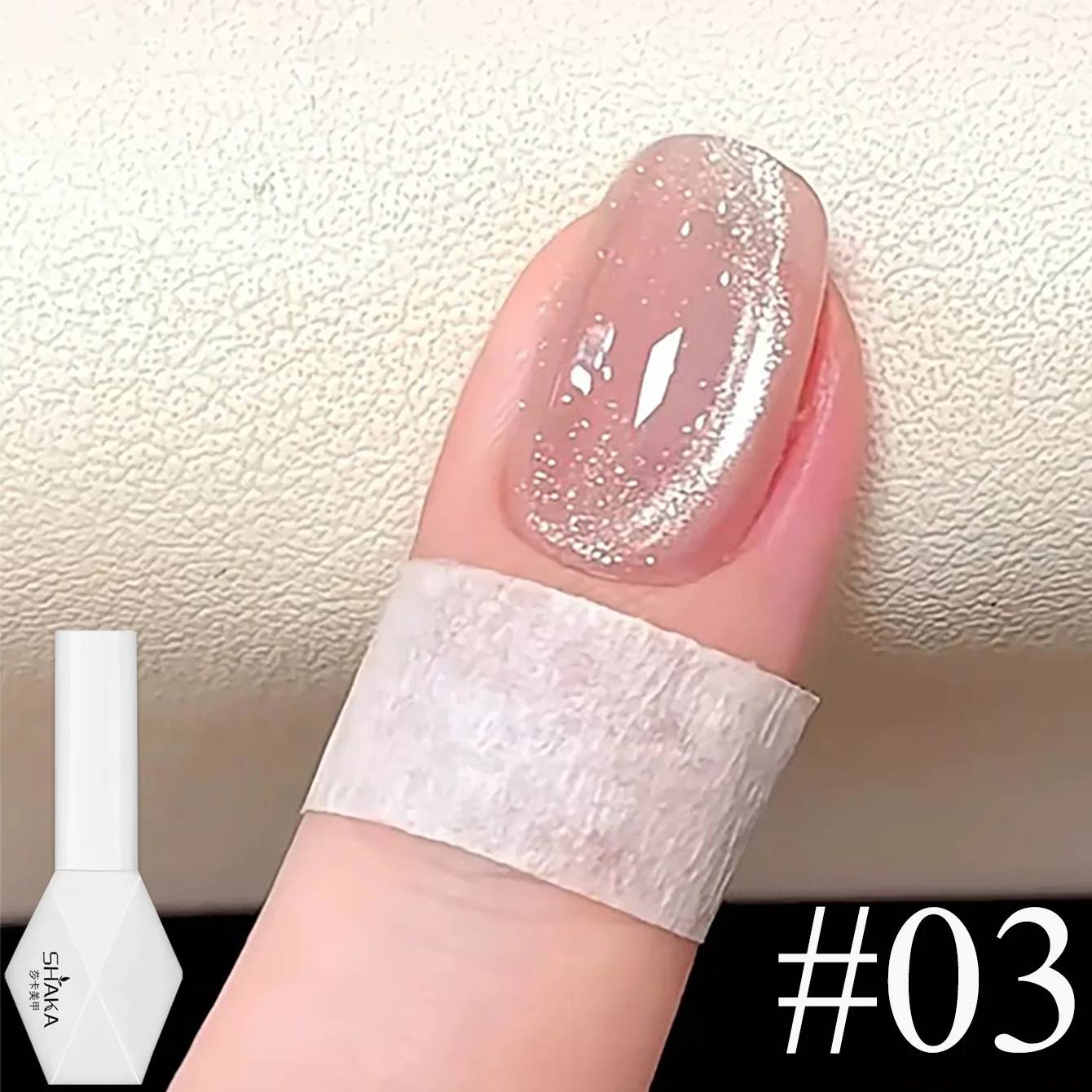 1-6 Stück SHAKA Sommer-Nägel Eis-Transparent Rosa Blau Rot Glasperlen Katzenauge Gel-Nagellack 2025 Aufhellender Beliebter Nagelsalon-Lack – Detail 5