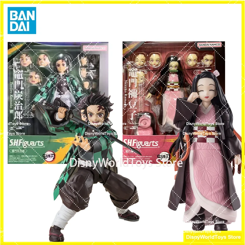 

100% оригинальные игрушки Bandai S.H. Фигатс камадо незуко SHF Kamado Tanjiro рассекающий демонов Kimetsu No Yaiba в наличии аниме Модели