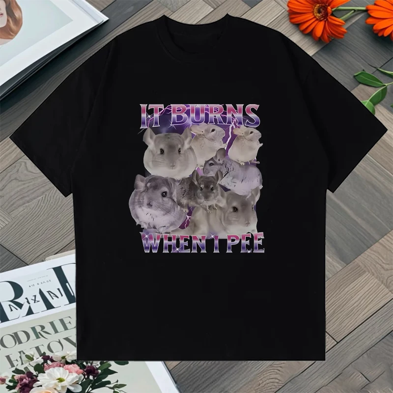 

Hot Sale It Burns When I Pee Graphic T Shirts Funny Cute O-Neck Oversized t-shirt Summer Men Women short sleeve Unisex T-shirts