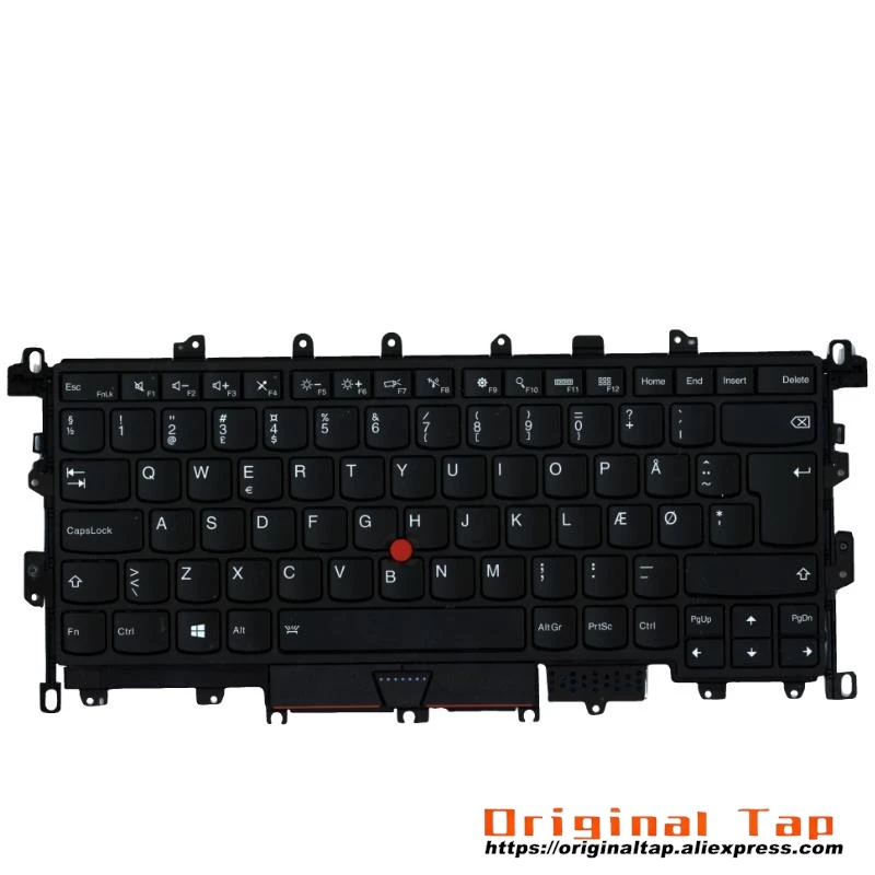 DK Danish Backlit Keyboard for Lenovo Thinkpad X1 Yoga Gen 1 1st 00JT870 01AW909