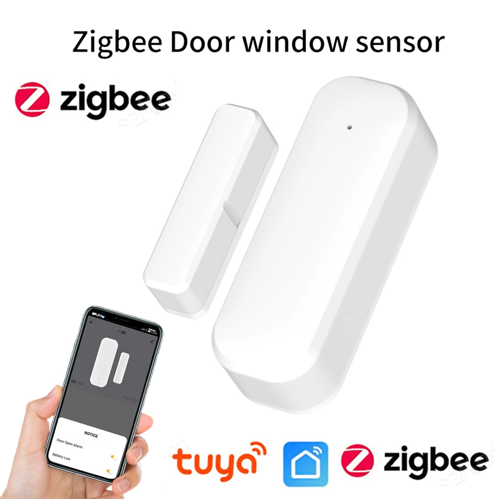 Tuya ZigBee Door Window Sensor Detector Smart Life App Home Security Protection Alarm System For Alexa Google Assistant