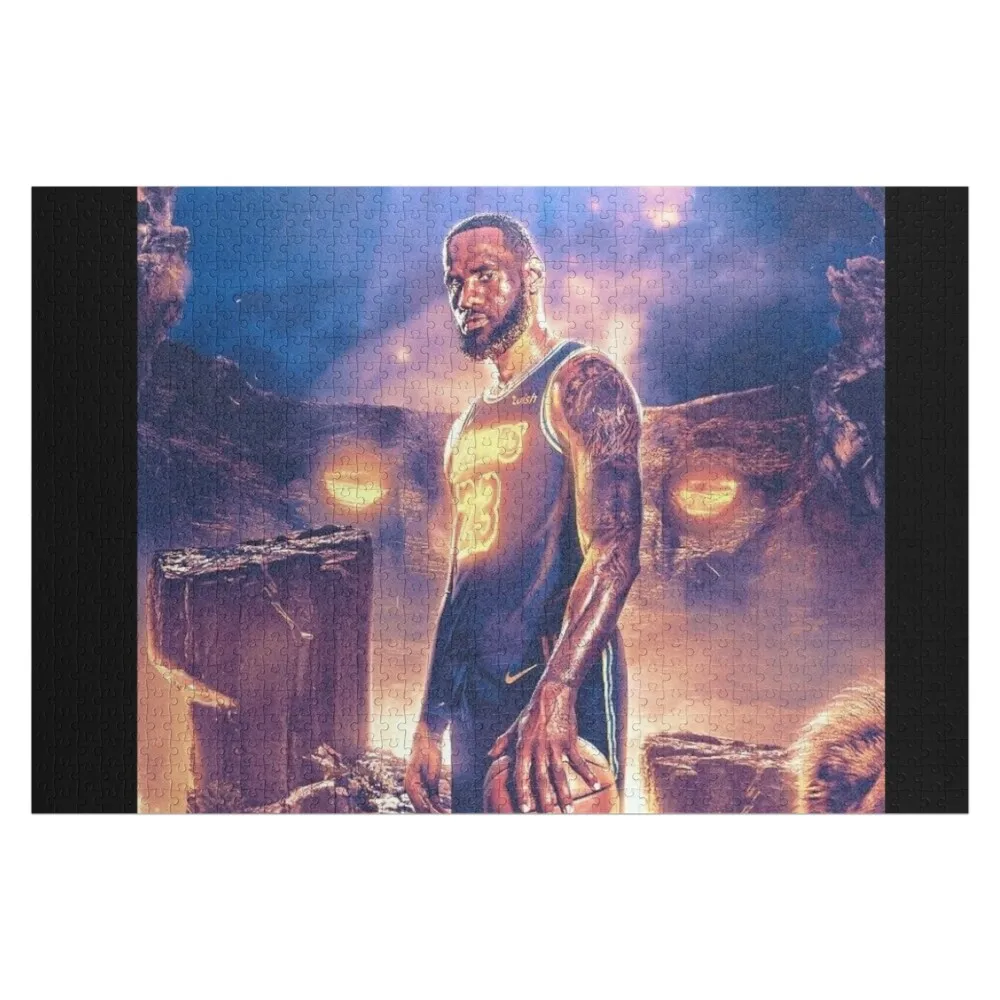 Illustration LeBron Wallpaper Jigsaw Puzzle Wooden Jigsaws For Adults Customizeds For Kids Adult Wooden Puzzle
