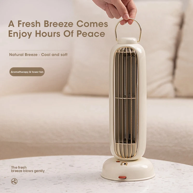 Tower Fan Bladeless Portable Desktop Air Cooler Vertical Fan Wide Angle Air Supply For Home Study