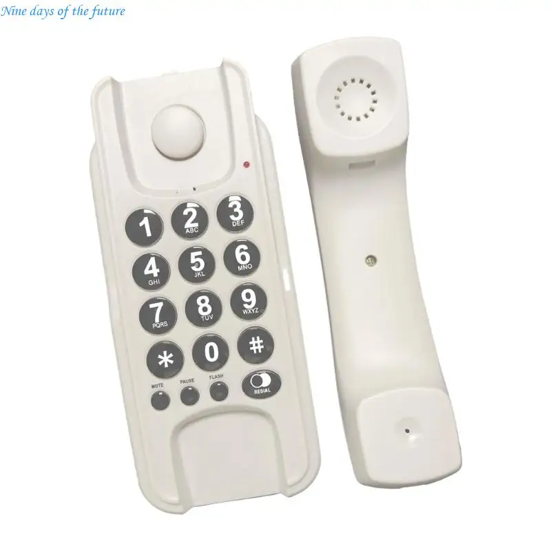 Bathroom Safe Corded Phone Wall Mountable Installation Corded Telephone for Home Company Hotel Office Accessories E65A
