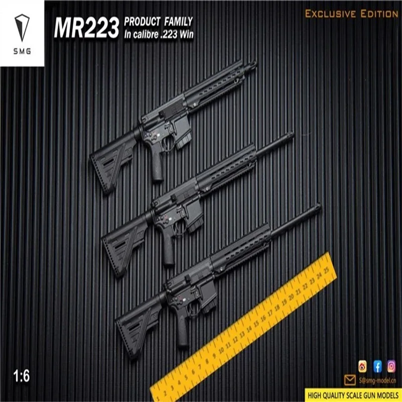 SMG ES MR223 1/6 Scale Soldier A3 Series Plastic Weapon Model Toy Accessories Fit 12'' Action Figures In Stock