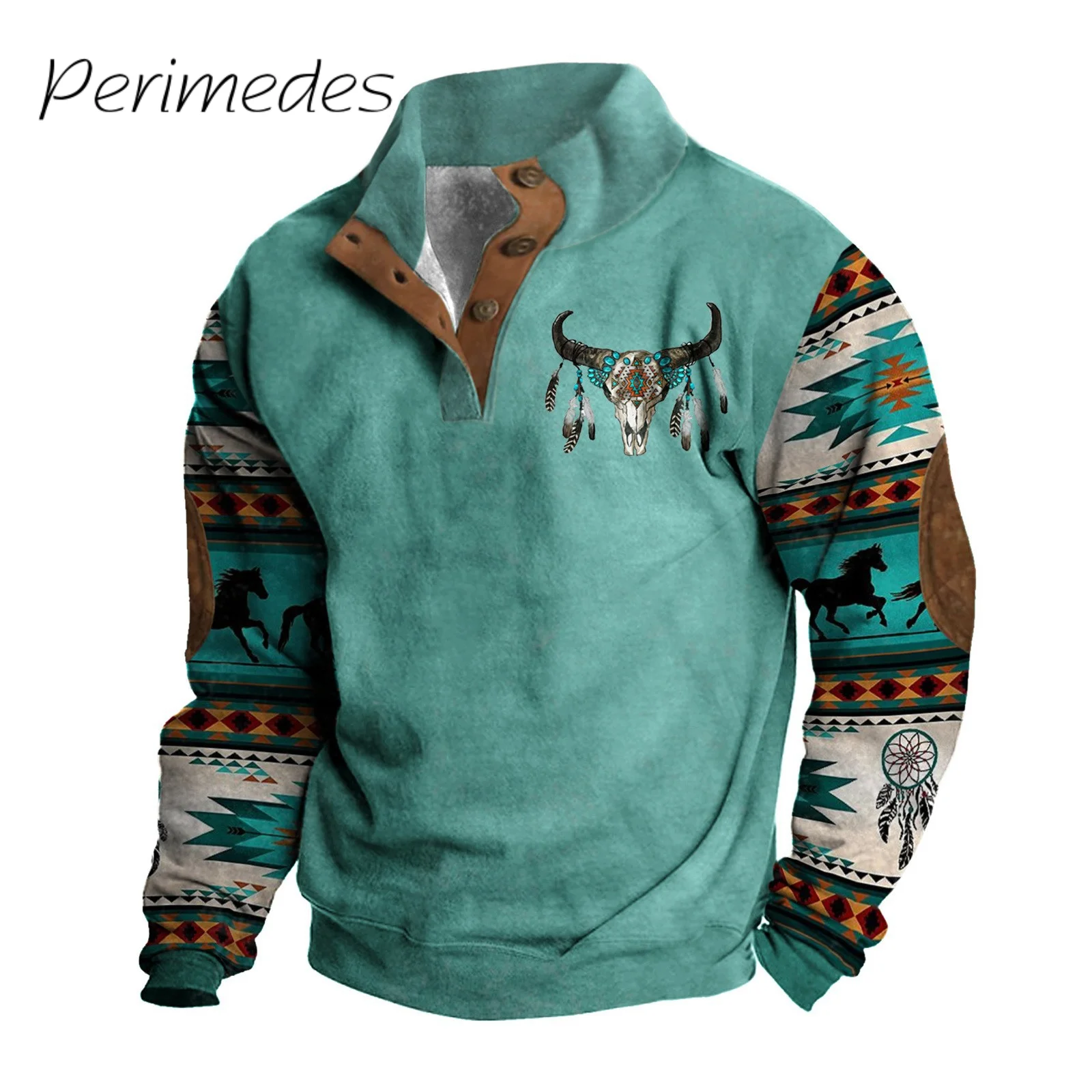 

New Spring And Autumn Men'S Sweatshirt Standing Collar Button Pullover For Male Shirt Sports Fitness Outdoor Casual Sweatshirt