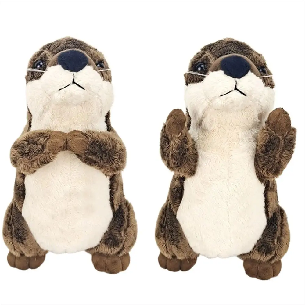 20cm Cute Sea Otter Stuffed Simulation Standing Bedtime Friend Otter Doll Real Life Otter Otter Plush Toy Otter Stuffed Animal