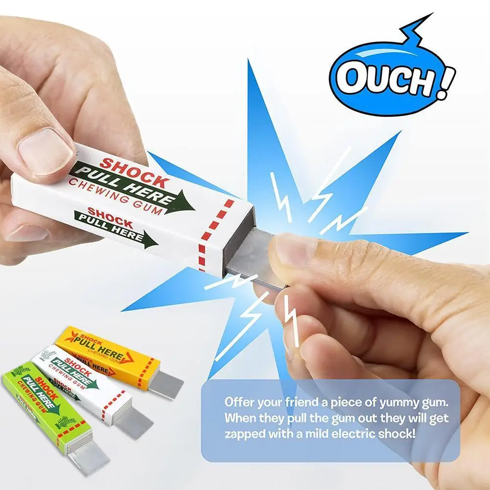 Elektrische Schok Joke Kauwgom Trekkop Schokkend Prank Speelgoed Kauwen Gadget Speelgoed Shocker Gag Gum Speelgoed Elektrische Truc Gift Sh W2Z0
