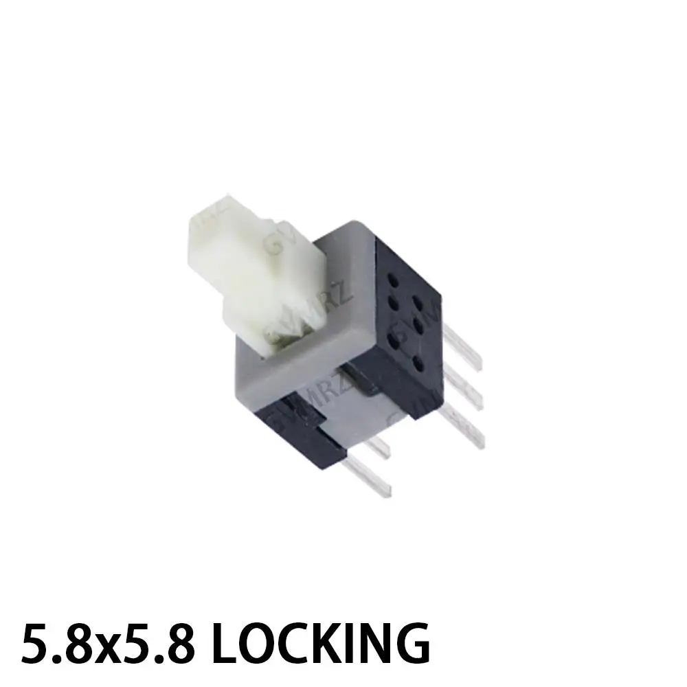 10PCS/50PCS Self Locking / UNlock Push Tactile Power Micro Switch 6 Pin Button Switches 5.8x5.8 7x7 8x8 8.5x8.5mm 