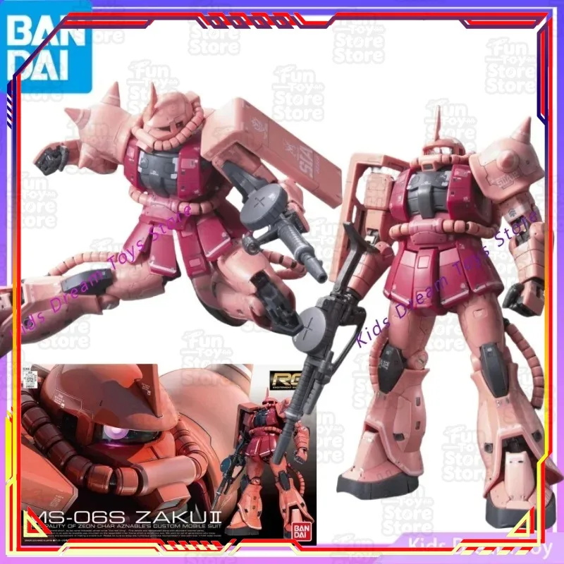 

Bandai Gundam MS-06S ZAKU II RG 1/144 Action Figure Anime Model Kit Collectible Toy Gift for Boys Girls Official Licensed In
