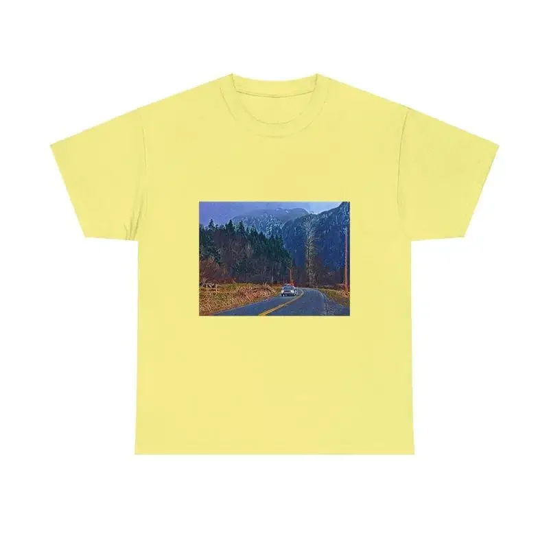 Twin Peaks Print Crew Neck Heavy Cotton T Shirt