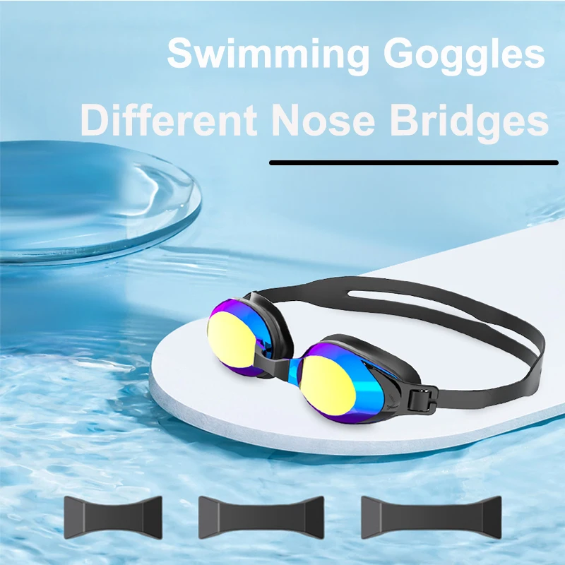 JSJM Gafas de natación UV antiniebla silicona ajuste profesional