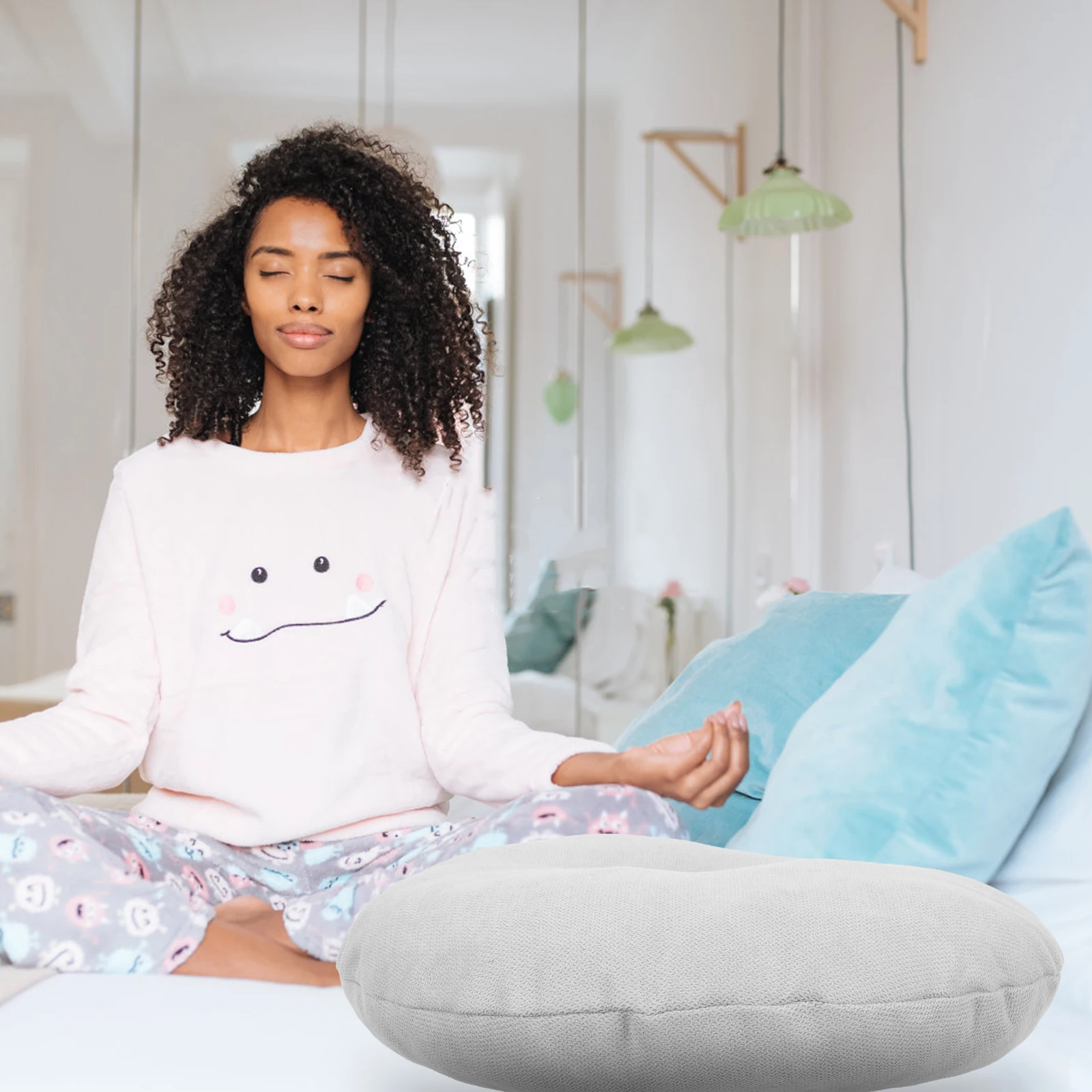 

Large Meditation For Adults Durable Non-Slip Yoga Mat Practical Indoor Use Grey Floor Seat Mat Meditation Cushion Grey Large