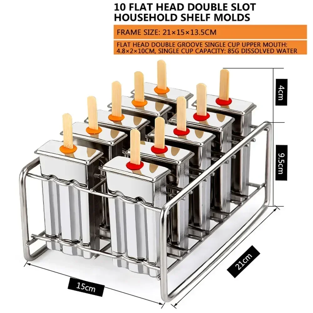 DIY Popsicle Maker Ice Cream Mold 304 Stainless Steel Homemade Ice Cream Machine Molde Para Paletas De Hielo Acero Inoxidable