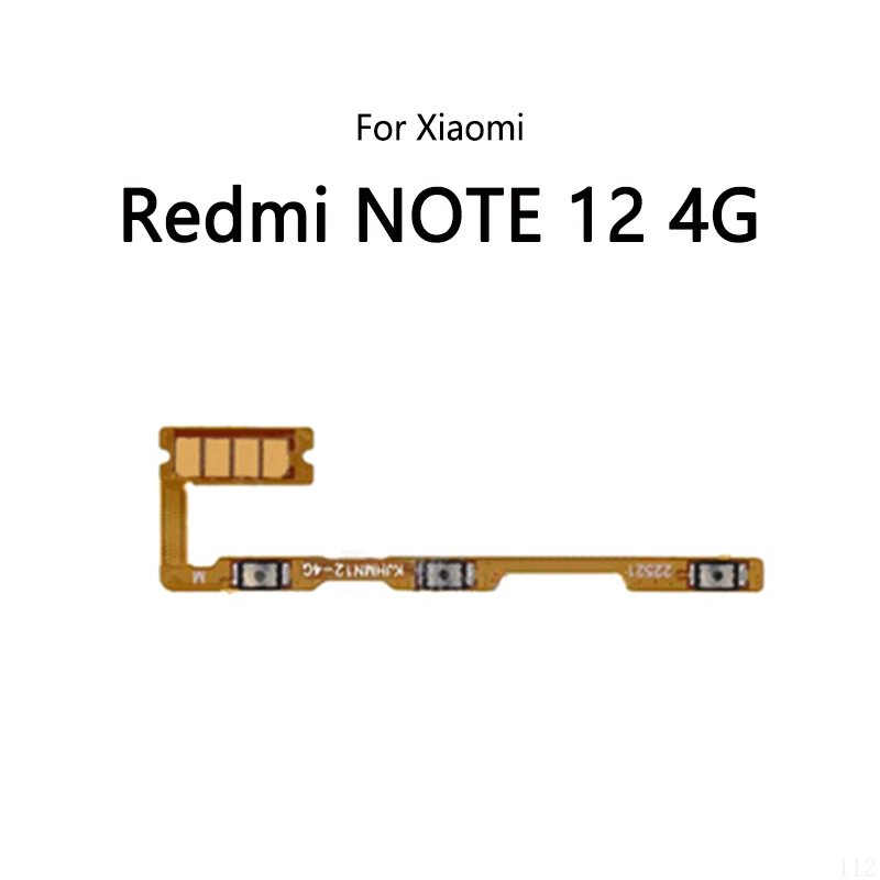 Power Button Switch Volume Mute Button On / Off Flex Cable For Xiaomi Redmi NOTE 12 Pro + Plus Turbo 5G 4G