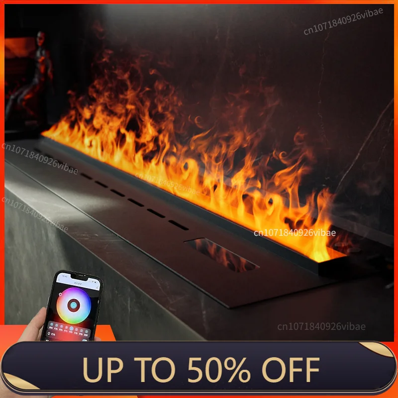 Smart 3D Atomized Fireplace ECO Water Vapor Mist With Colorful LED Flame Intelligent Electric Fireplace For Indoor Home Decor