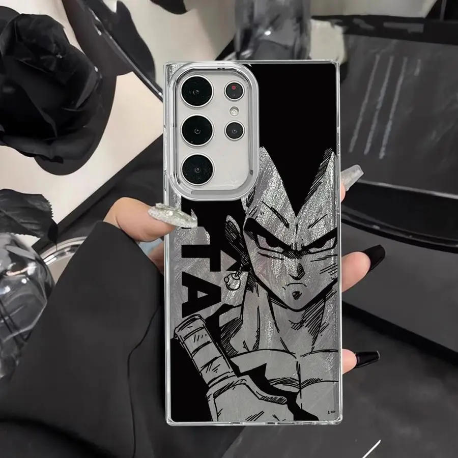 حافظة لهاتف سامسونج جالاكسي S24Ultra S20 FE S22 Plus S21 S23 S21 + S20 FE S25 Ultra Black Soft Shell Dragon Ball Goku VS Vegeta