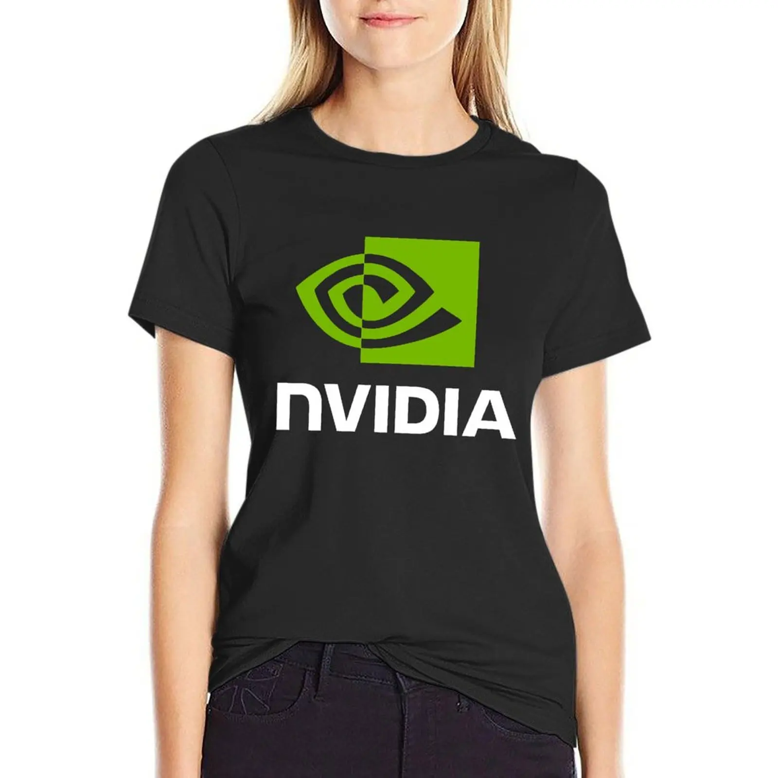 Nvidia For Fans T-Shirt kawaii clothes Female clothing animal prinfor spring clothes Women 2024