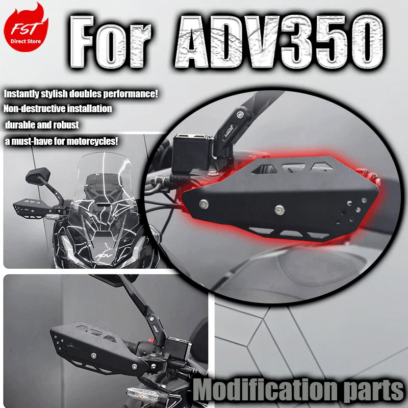 Aluminum Handguard & Handlebar Wind Deflector for ADV350, Off-Road Hand Guards Modified Parts