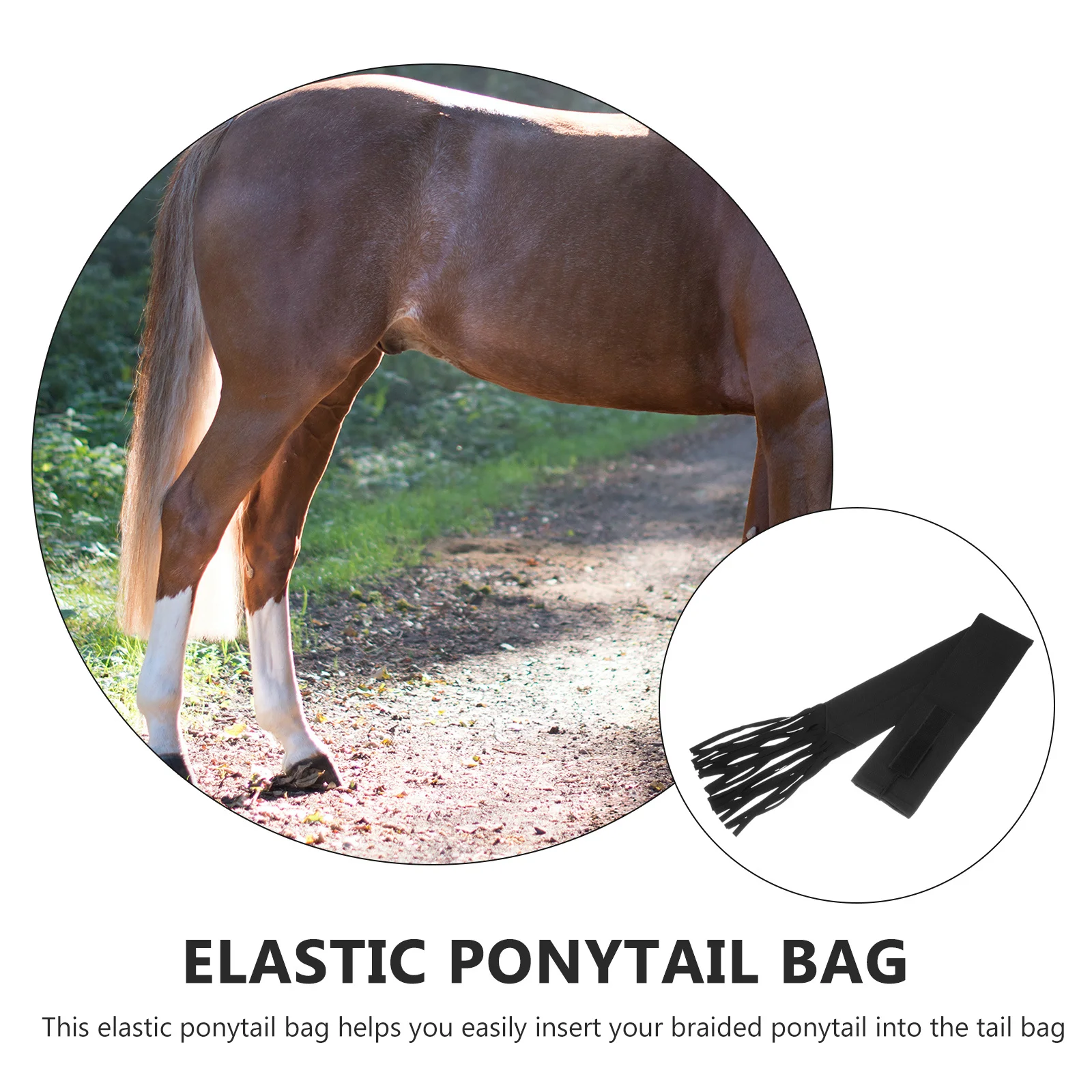 حقيبة ذيل الحصان غطاء قماش متين غير منسوج لحماية ذيل الحصان مستلزمات التهيأ وحامل ذيول الماشية #1