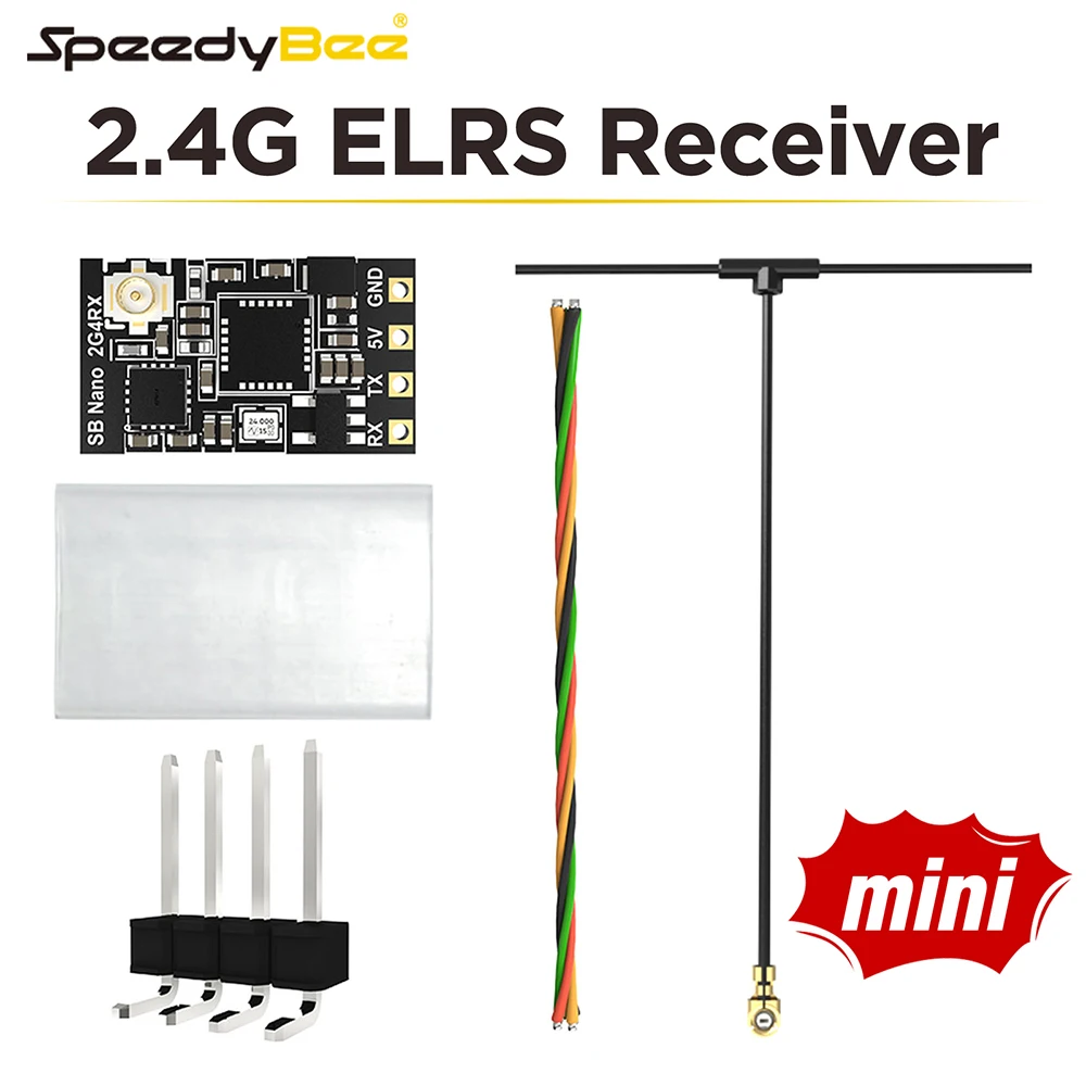 

SpeedyBee Nano 2.4G ExpressLRS ELRS Receiver for FPV Freestyle Long Range Drones DIY Parts