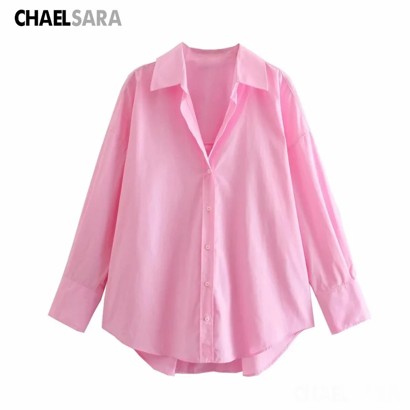 Long Sleeve Button Up Blouses for Women, Pink Top, Casual Fashion, Yellow, Office, New, Summer, 2024