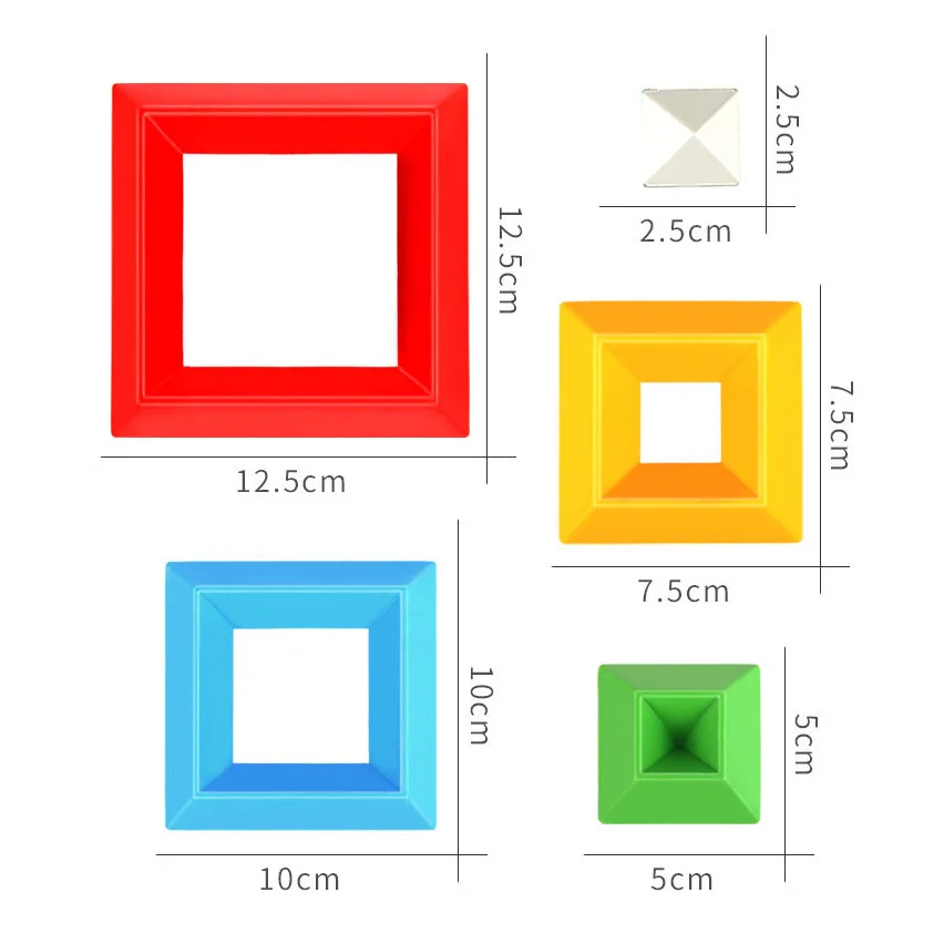 เด็ก Montessori ของเล่นซ้อนของเล่นสำหรับเด็ก2-5Y บล็อกตัวต่อเด็กวัยหัดเดินการศึกษาประสาทสัมผัสของเล่นซ้อนบล็อกของขวัญเด็ก