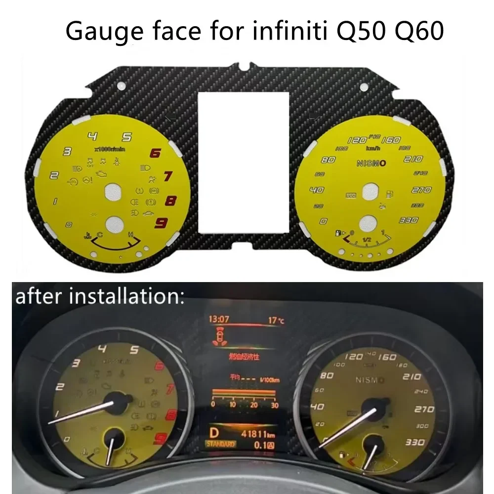 

FOR INFINITI Q50 Q60 MPH TO KMH CONVERSION TACHO DIALS COUNTER FACES GAUGES