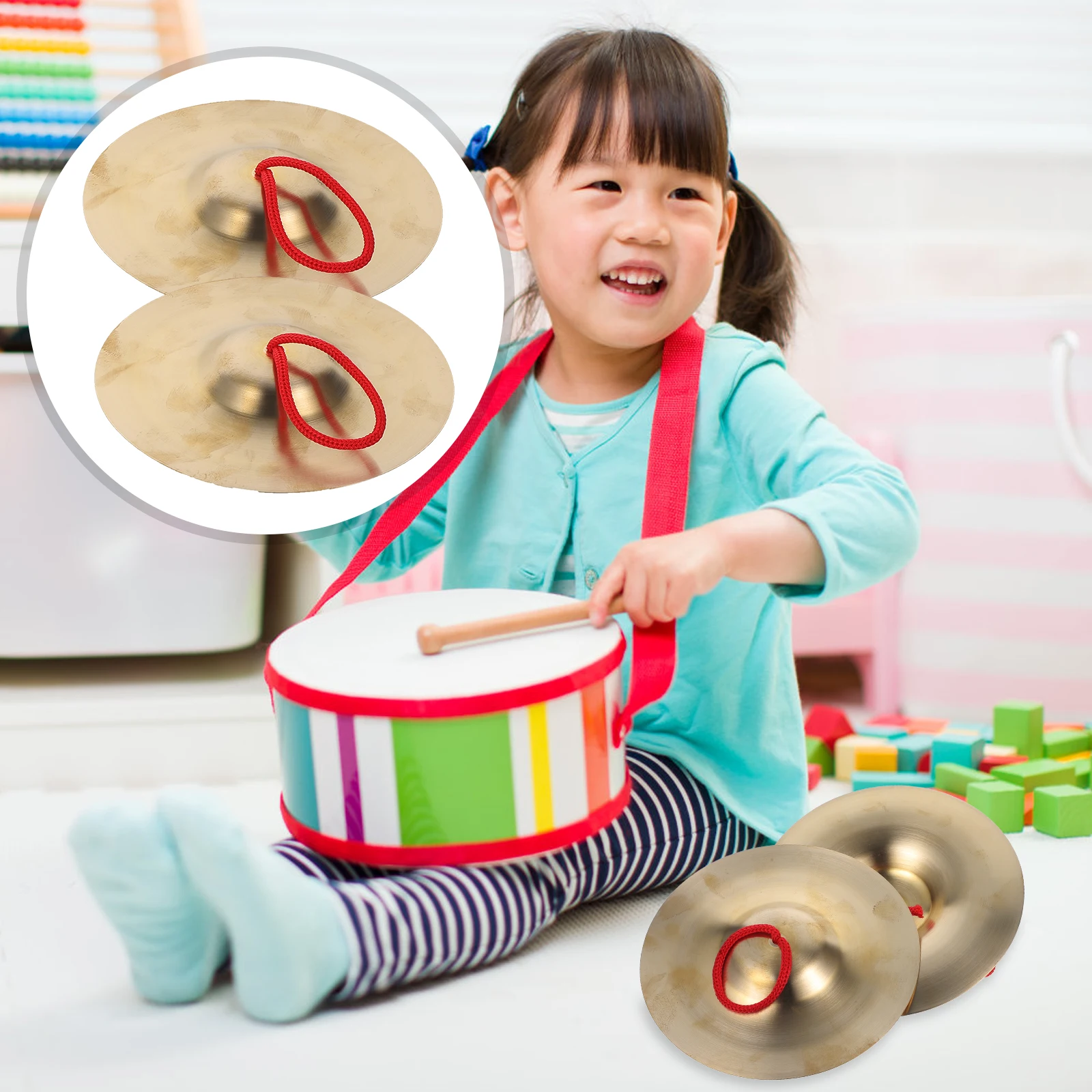 

1Pair Cymbals Durable Lightweight Clear Sound for Kids Music Training Dancing Performance Instrument