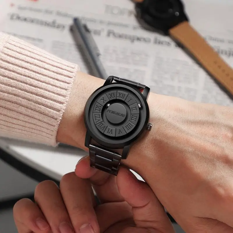 

PENGAGAR Fashion Magnetic Suspension Men Sports Watches Casual Mens Quartz Wristwatches Reloj Hombre（With Box）