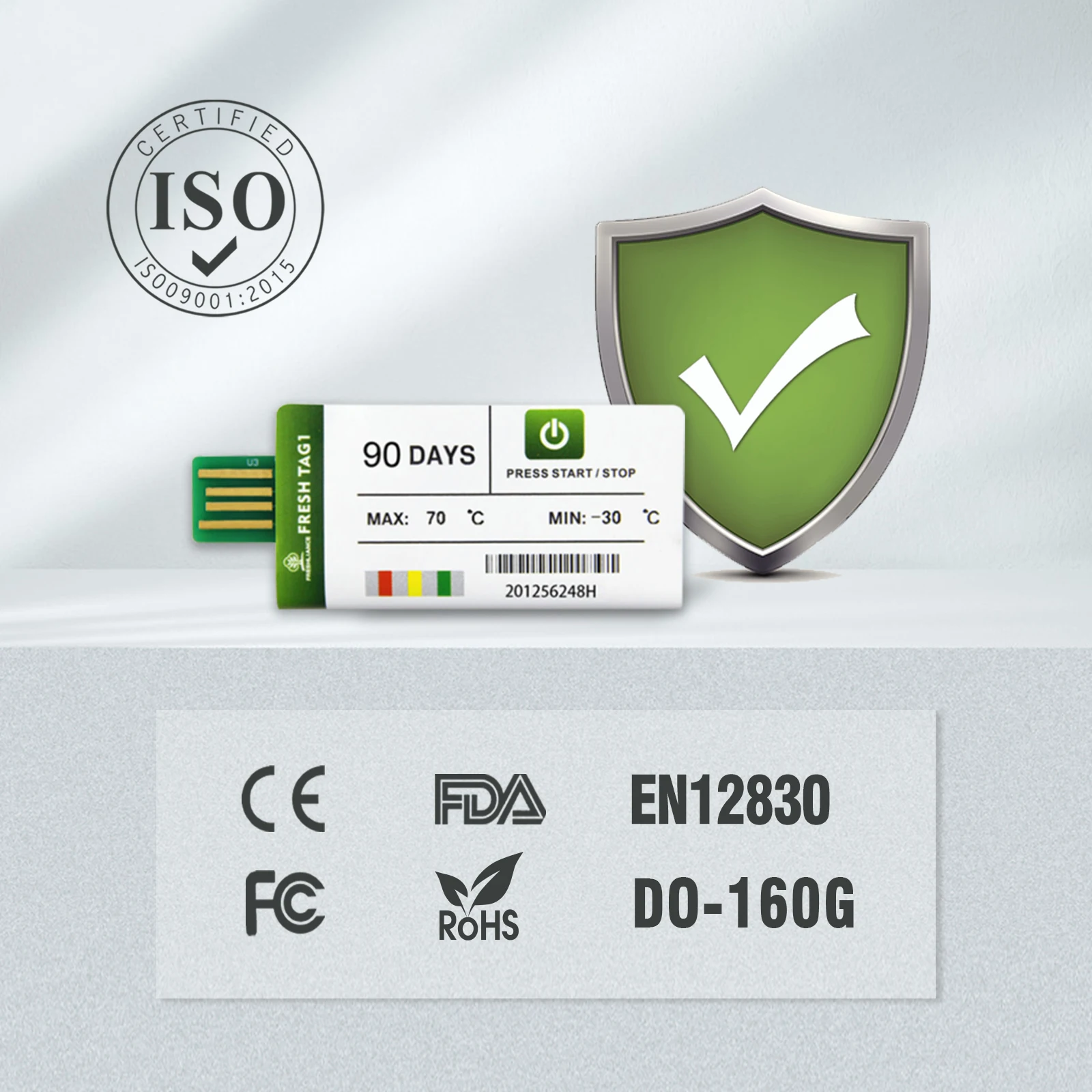 5 قطعة مسجل بيانات درجة الحرارة USB للاستخدام مرة واحدة مسجل بيانات USB صغير