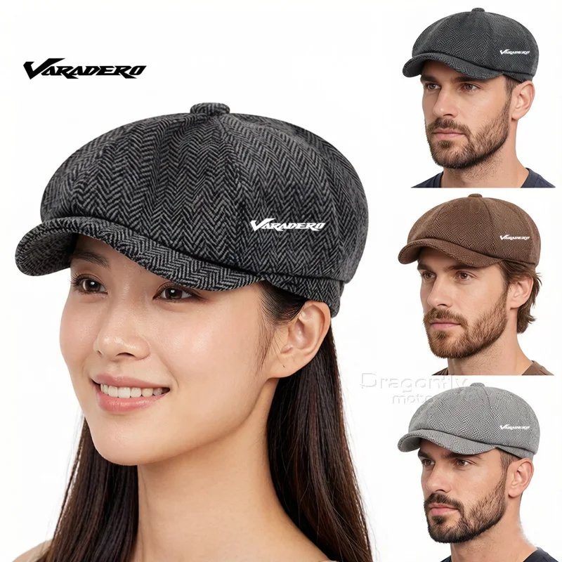 

Retro Newsboy Caps Men Octagonal Hats British Painters Hats Berets gorras For Honda Varadero XL1000 XL 1000 125 V XL1000V XL125V