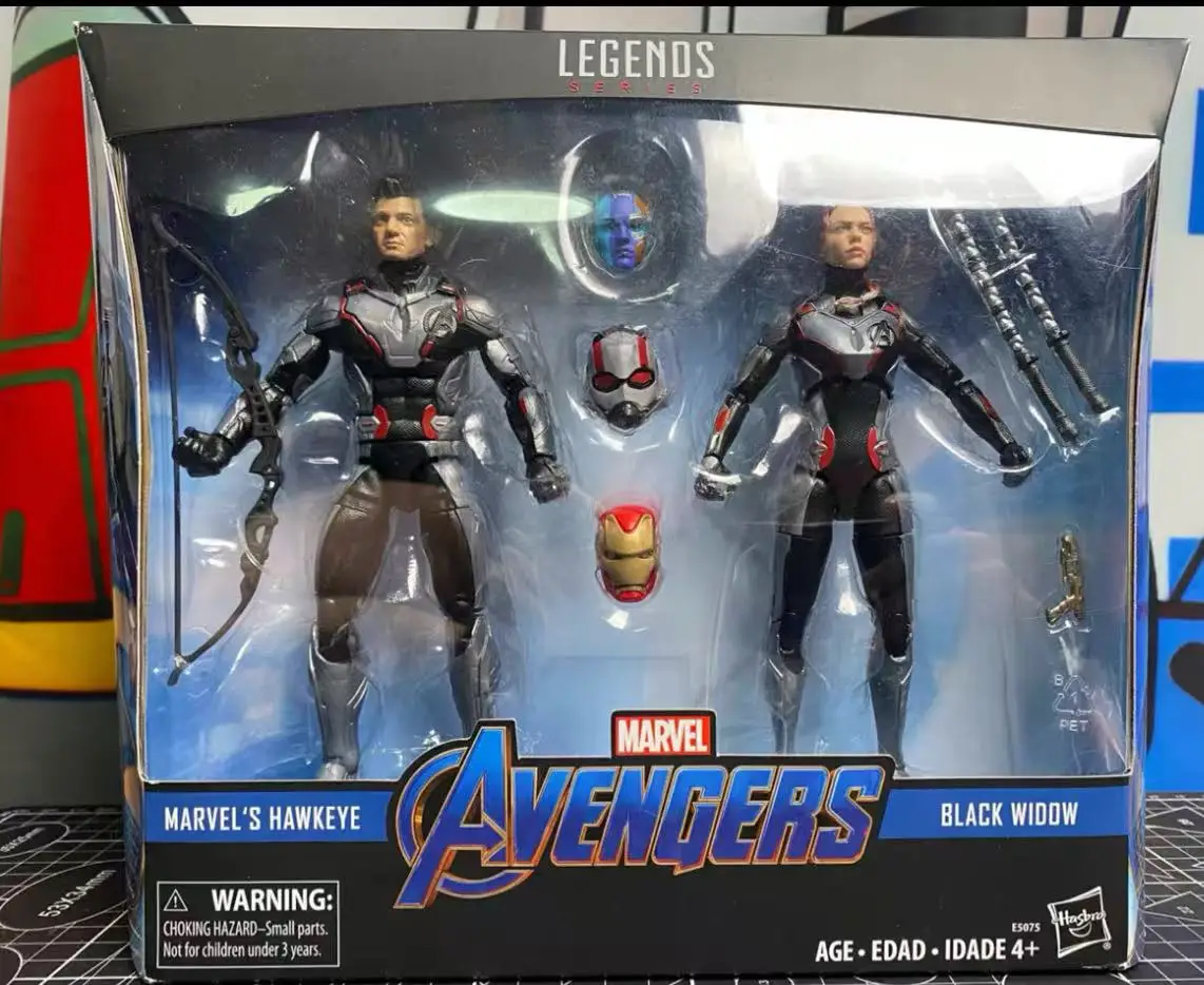 

In Stock Hasbro Hawkeye Black Widow Double Box Quantum Suit 6-inch Movie Model Toys