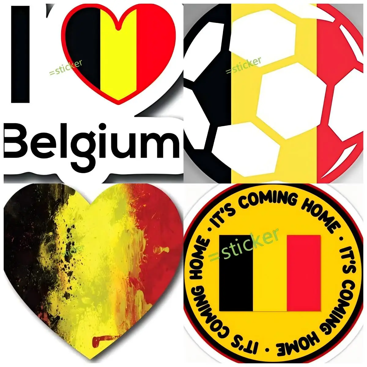 

Belgium flag Car Stickers Bumper Trunk Truck Graphics Windshield Camper JDM Scratch-proof Decal