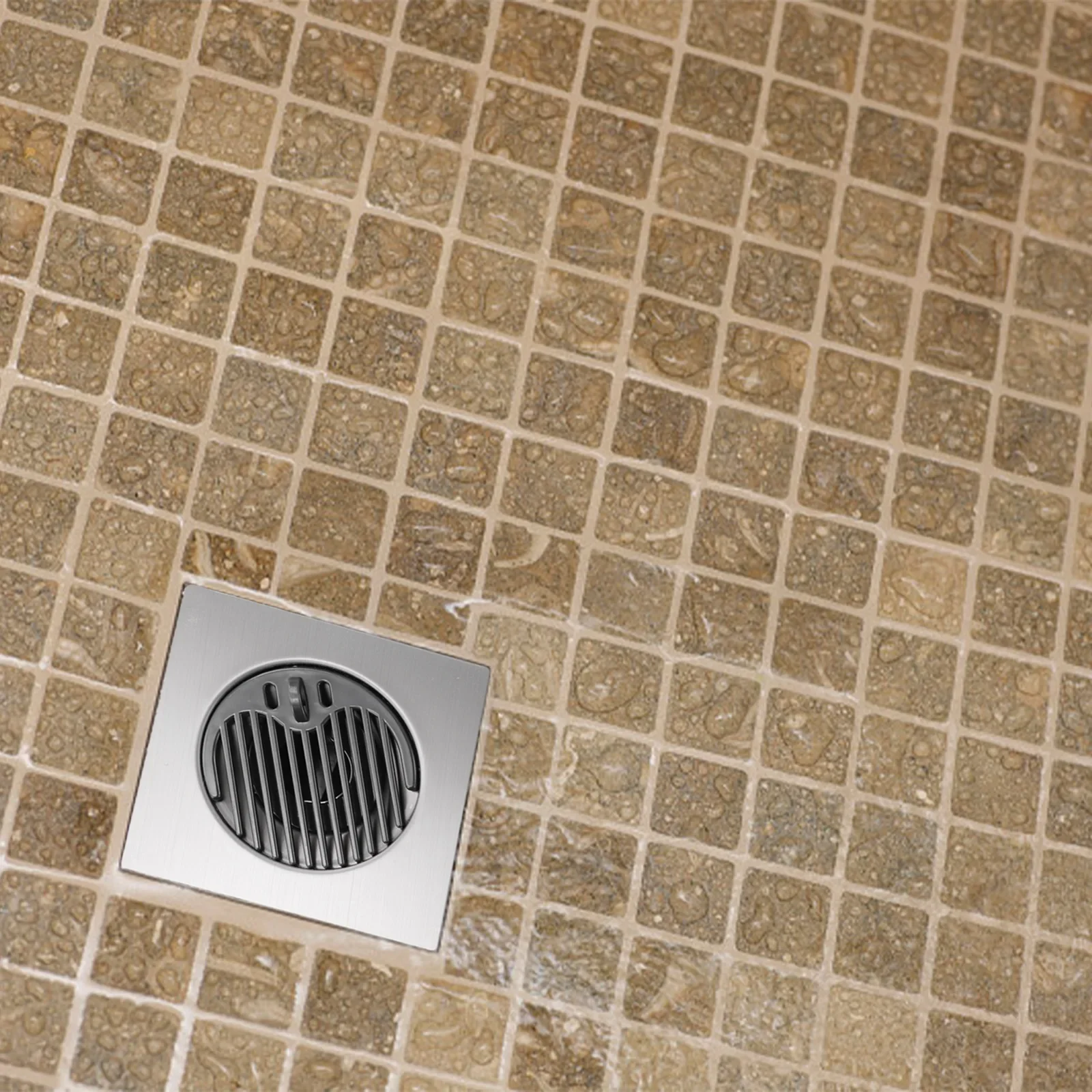 Bathroom Home Grey Odor-Proof Floor Drain Easy Installation Long-Lasting Performance Removable Mounting Design