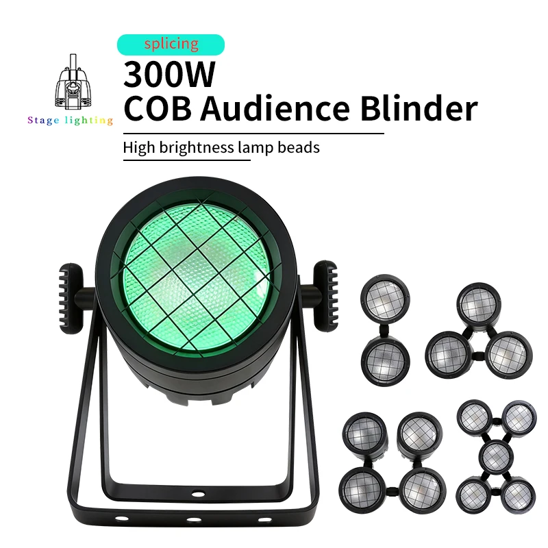 LED IP65 300W DMX RGBWA Waterproof COB Strobe Blinder Splicing Suitable for Dance Floors DJ Shows and Concerts