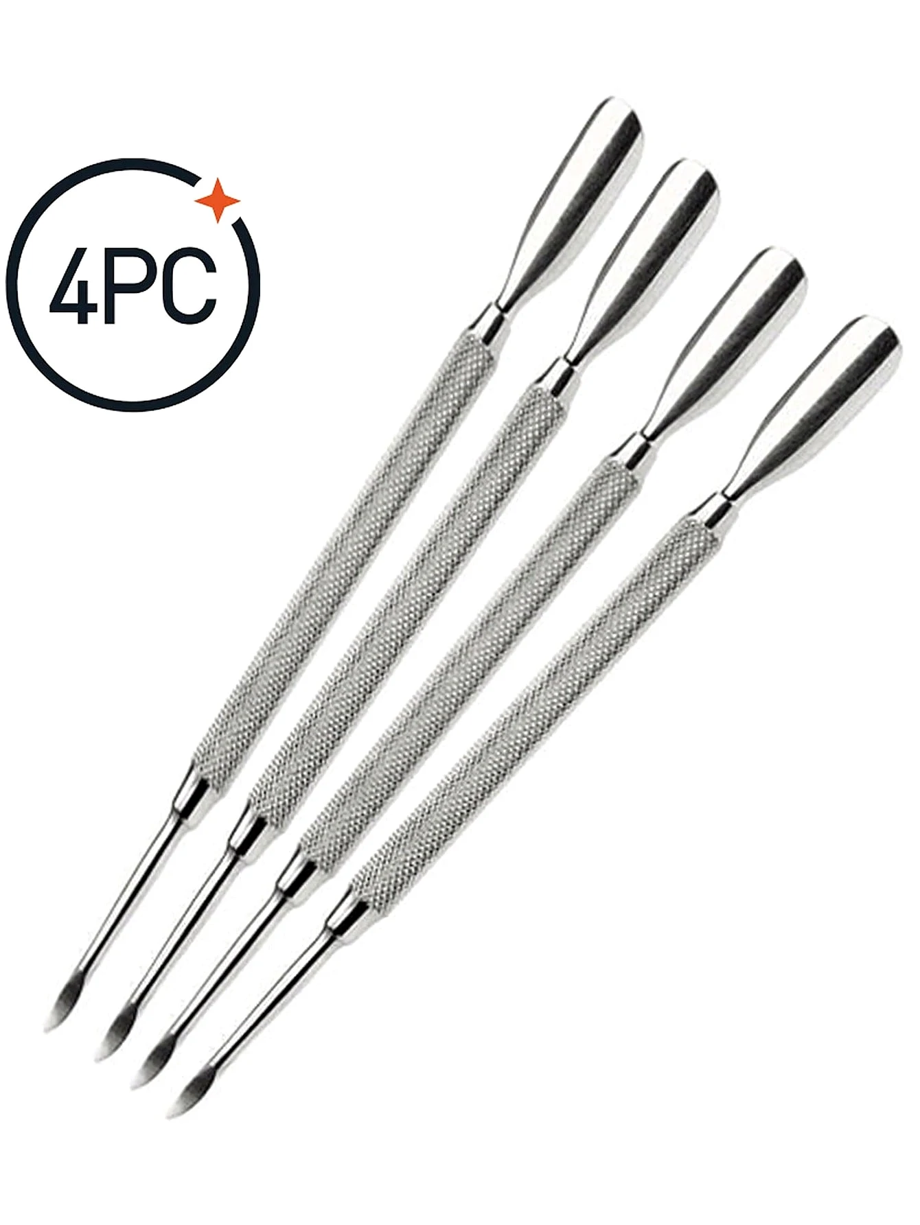 

Двусторонний толкатель для кутикулы с острыми краями в форме ложки, двусторонний толкатель для кутикулы, средство для удаления чистой нержавеющей стали, маникюр, педикюр