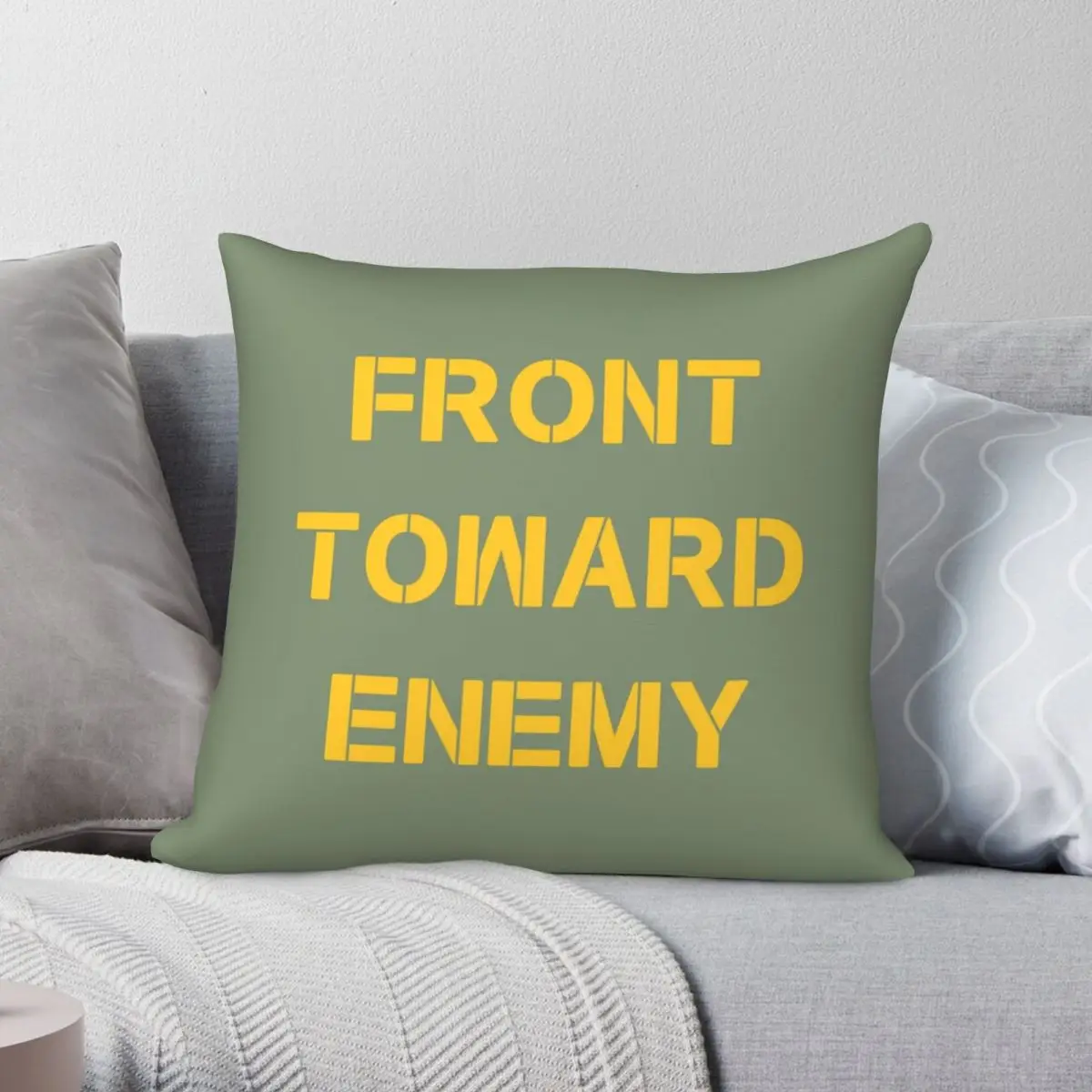 FRONT TOWARD ENEMY Square Pillowcase Polyester Linen Velvet Printed Zip Decor Throw Pillow Case Bed Cushion Cover