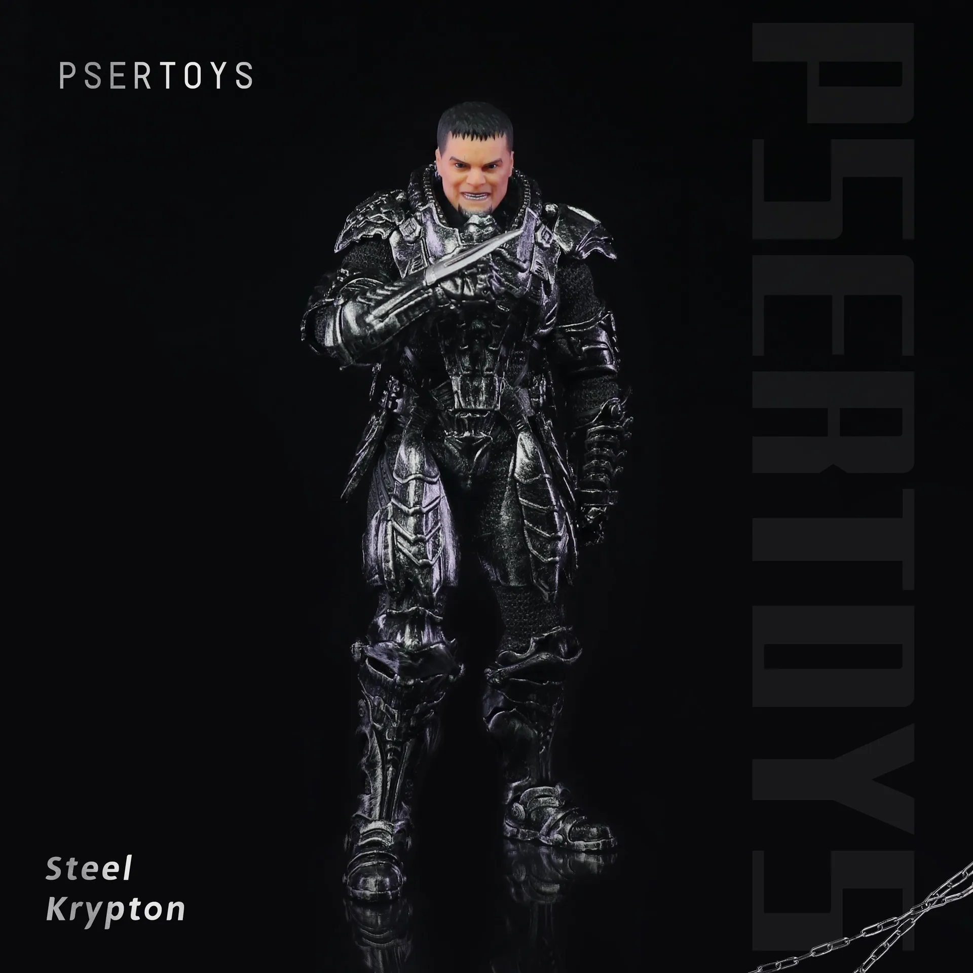 In Stock PSERTOYS 1/12 Scale Military Commander Steel Krypton General Dru-Zod Male Soldier Action Figures Custom Model