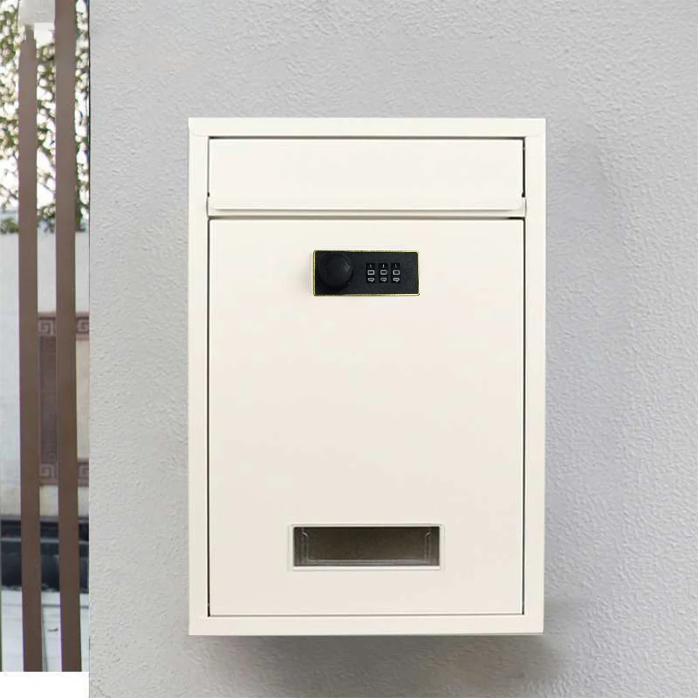 Modern Wall Mailbox Rainproof Hanging Secured Postbox Stainless Steel Mailbox for After Hours Deposits