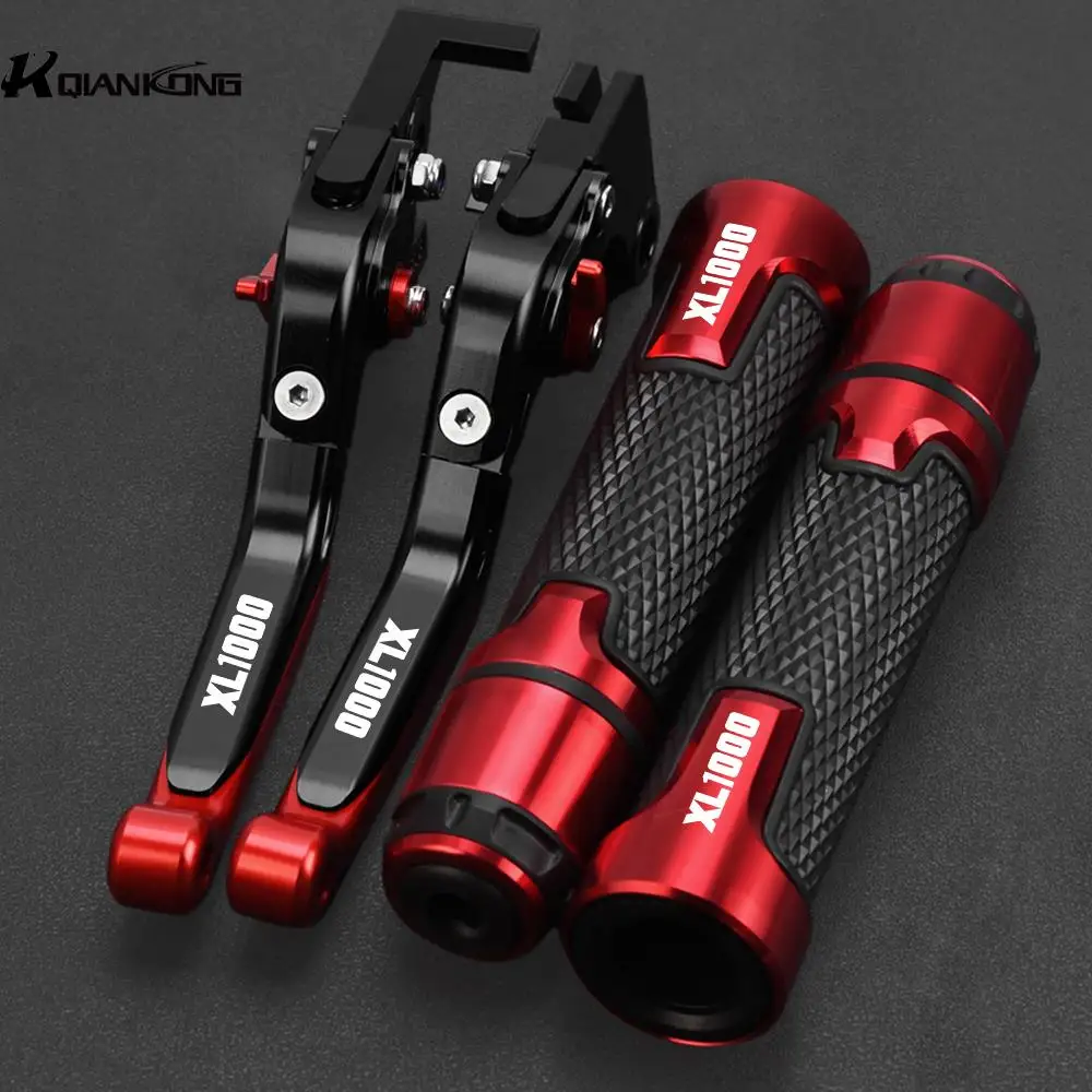 XL 1000 1999 2000 2001 2002 2003 2004 2005 2006-2013 12 Motorcycle Handbar Grips Adjustable Brake Clutch Lever FOR HONDA XL1000