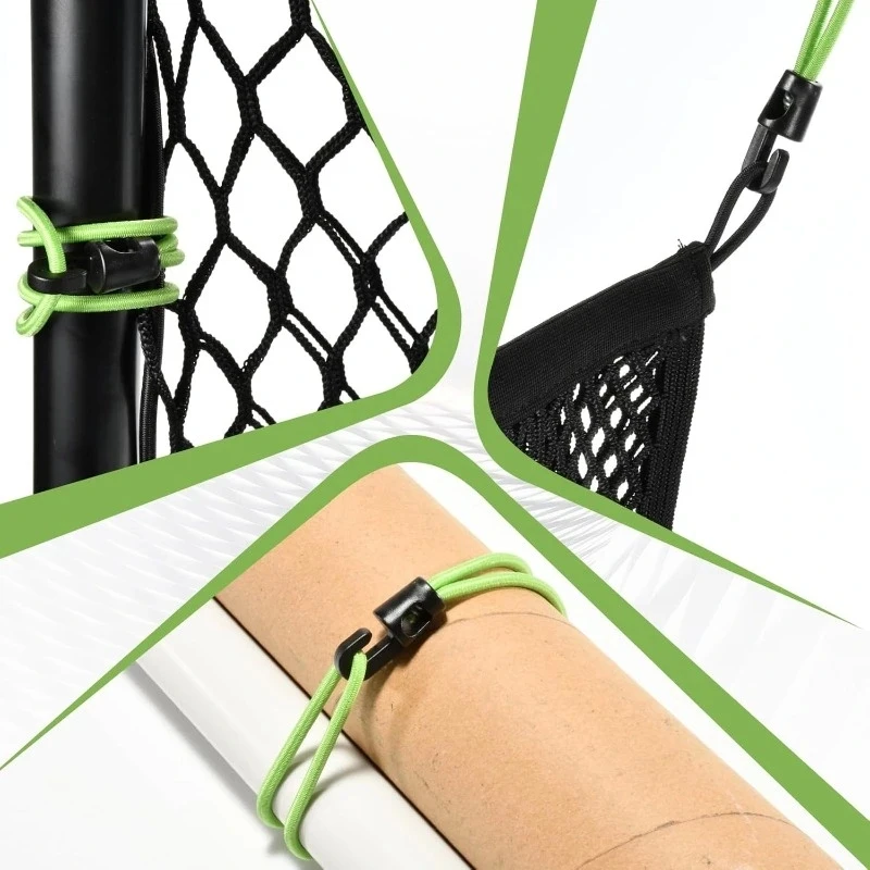 8pcs Adjustable Elastic Bungee Cord with Hooks Tie Down Straps for Camping Car Cargo Tent Shelter Equipment Outdoor Travel
