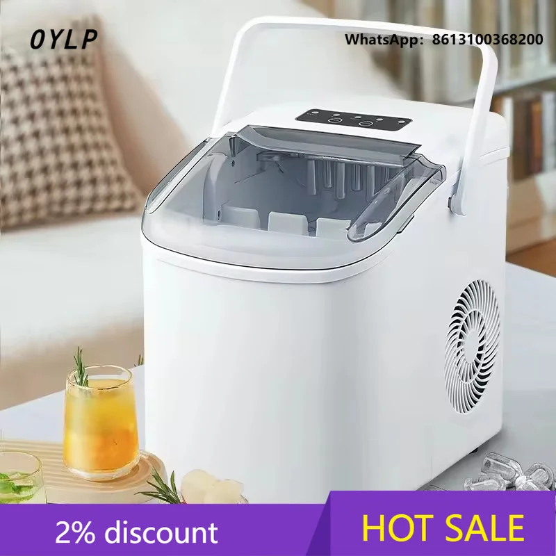 OYLP Mini Automatic Ice Maker - New Model for Commercial/Home Use, Tabletop Portable, Electric with Self-Cleaning Function,