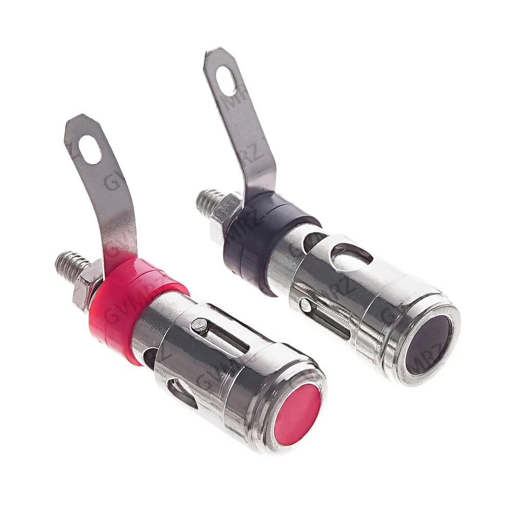 2PCS Gold-Plated Push-Type Spring Terminal Speaker Amplifier Spring Self-Locking Socket Push-Type Terminal