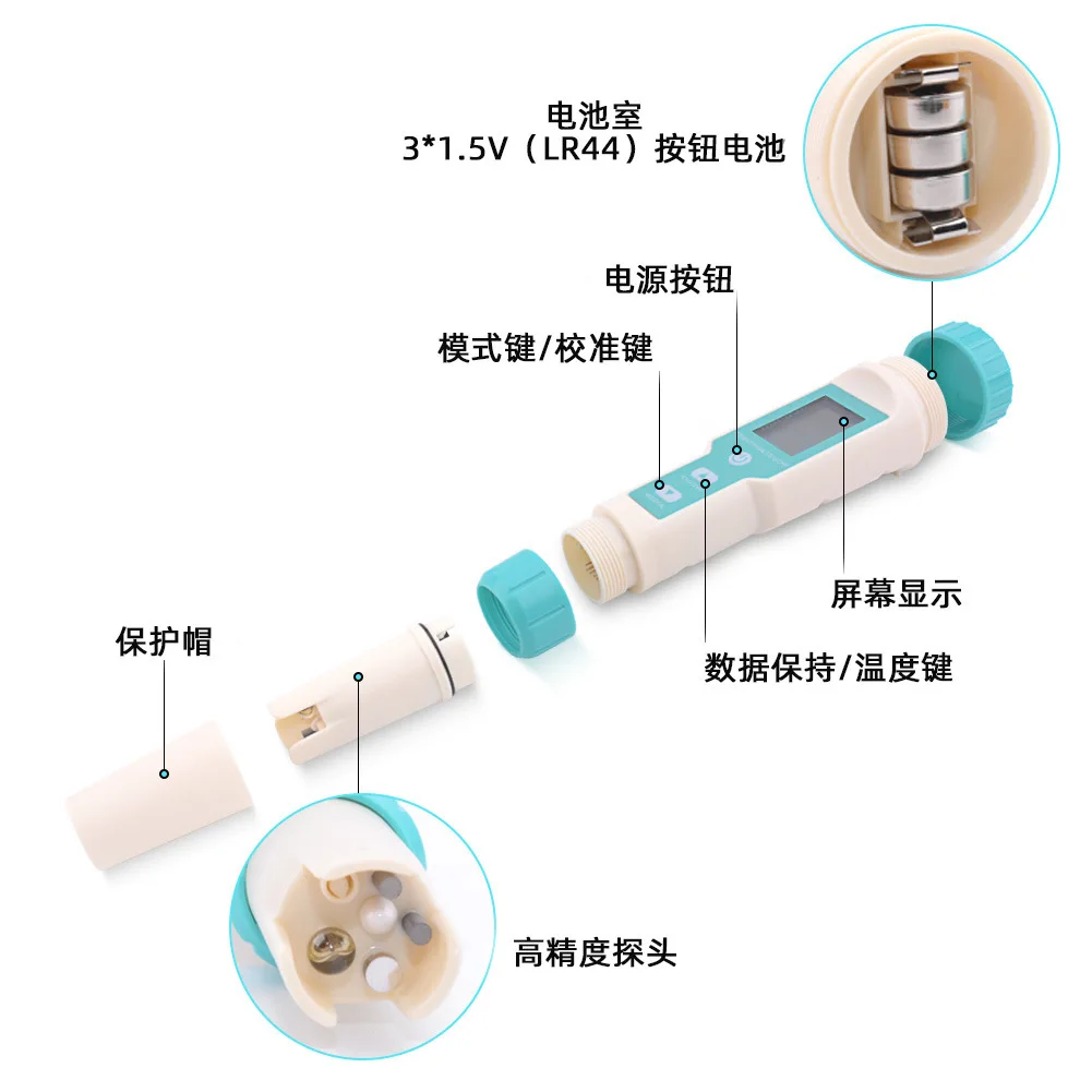 

C-600 salinity/pH/TDS/EC/ORP/S.G seawater test water quality precision multi-function detection pen backlight