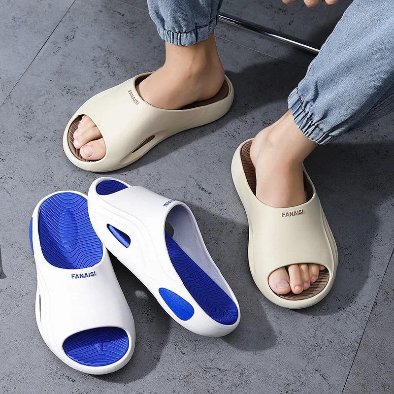 Slippers Men's Summer Trendy Outdoor Wear Shit Feeling Soft Bottom Household Non-Slip Wear-Resistant Outdoor Men's Sandals Men's