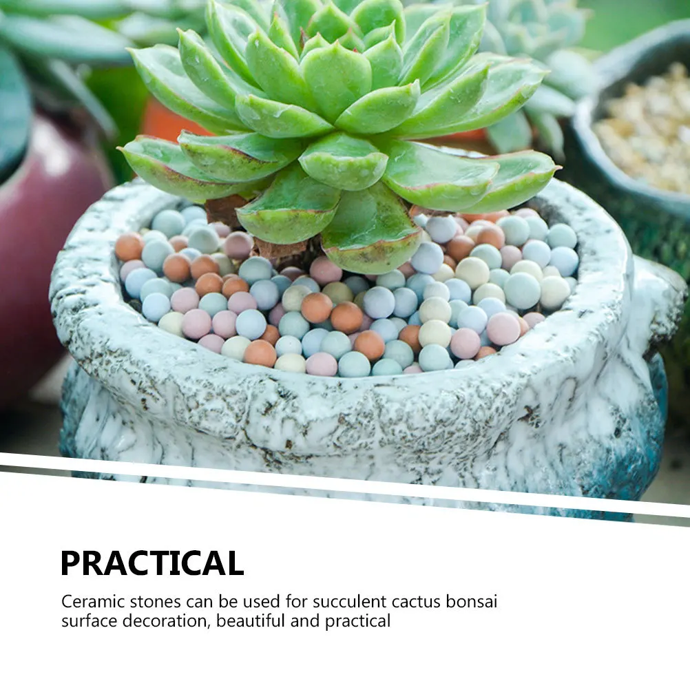 

1 Bag Ceramic Ceramsite Clay Pebbles Succulents Potting Soil Surface Decoration Flowerpot Gardening Bonsai Supplies