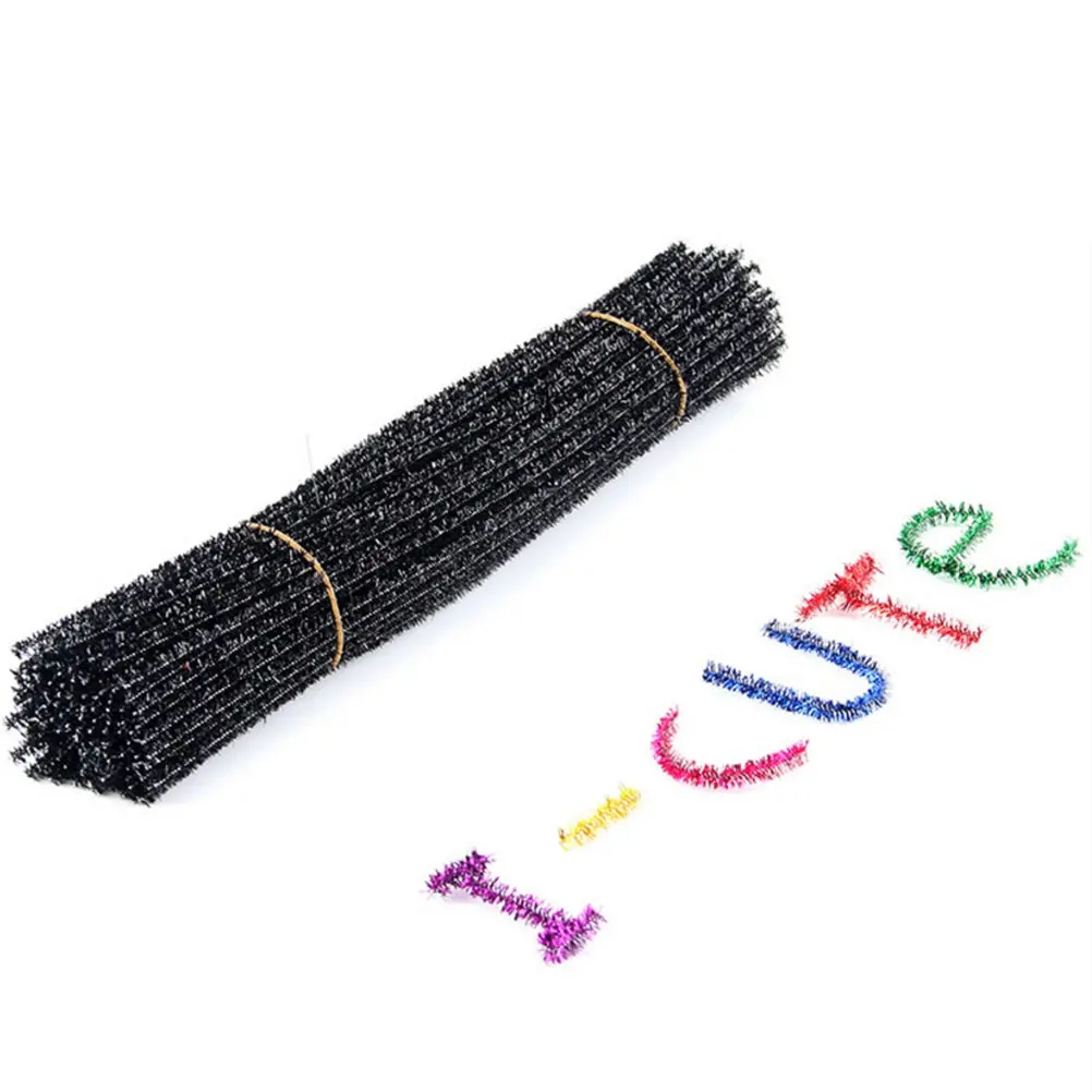 100Pcs 30Cm Gold Glitter Twist Stems DIY Craft Material for Kids Creativity Development Art Projects Party Decoration Supplies