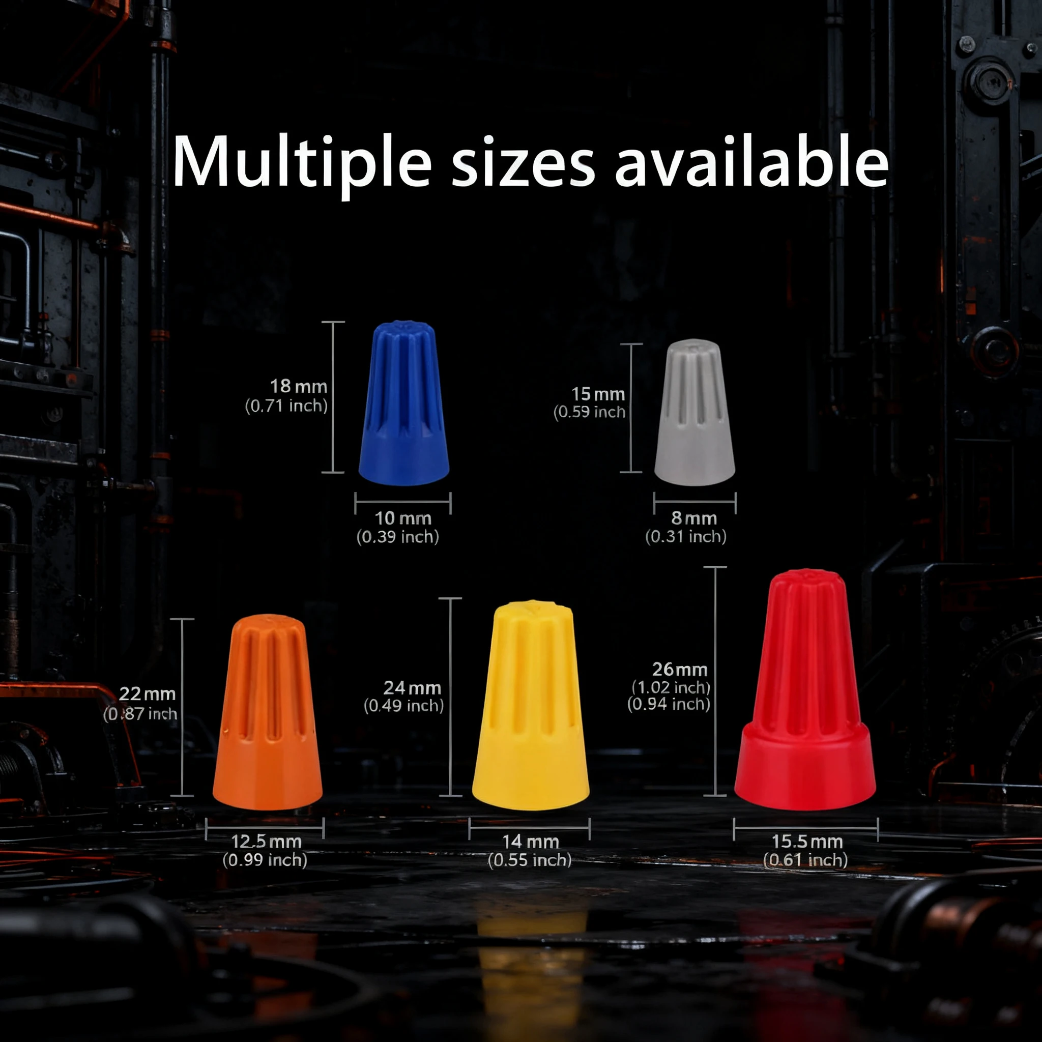100/50PCS Colorful Electrical Insulated Crimp Twist Terminal Quick Wire Connector Nut Spring End Cap Connection