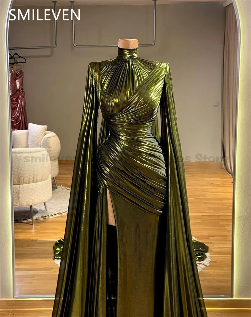 Smileven-Robes de Rhde luxe sirène, vert sexy, occasion formelle modeste, quelle que soit la 2025 personnalisée, Arabie saoudite